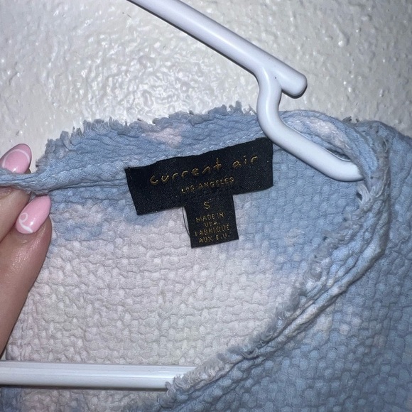 Anthropology Current Air Blue and White Tie-Dye Cotton Midi Dress - Picture 2 of 4